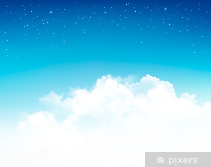 700x555 Background With Stars In The Night Sky Vector Wall Mural