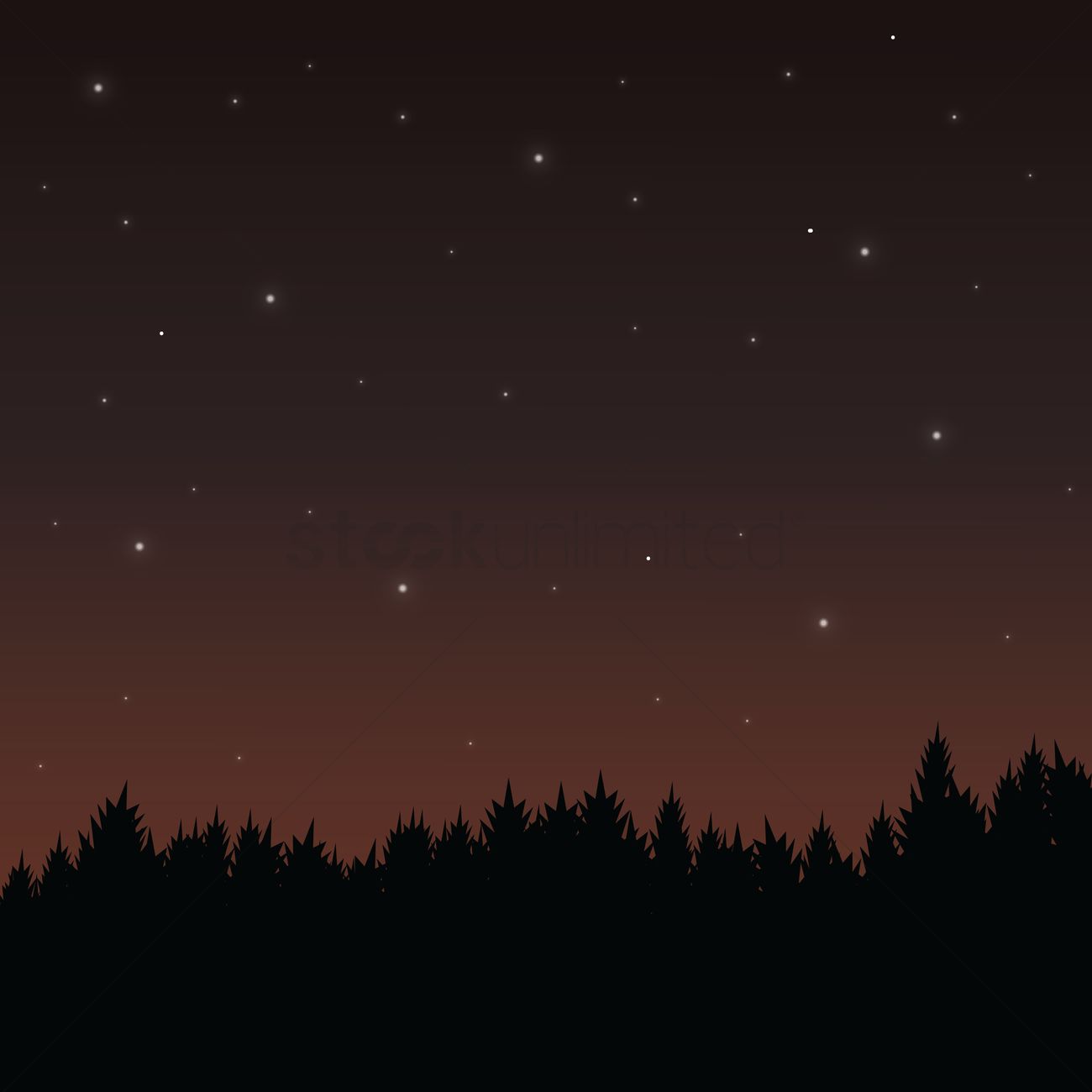 1300x1300 Stars In The Dark Sky Vector Image