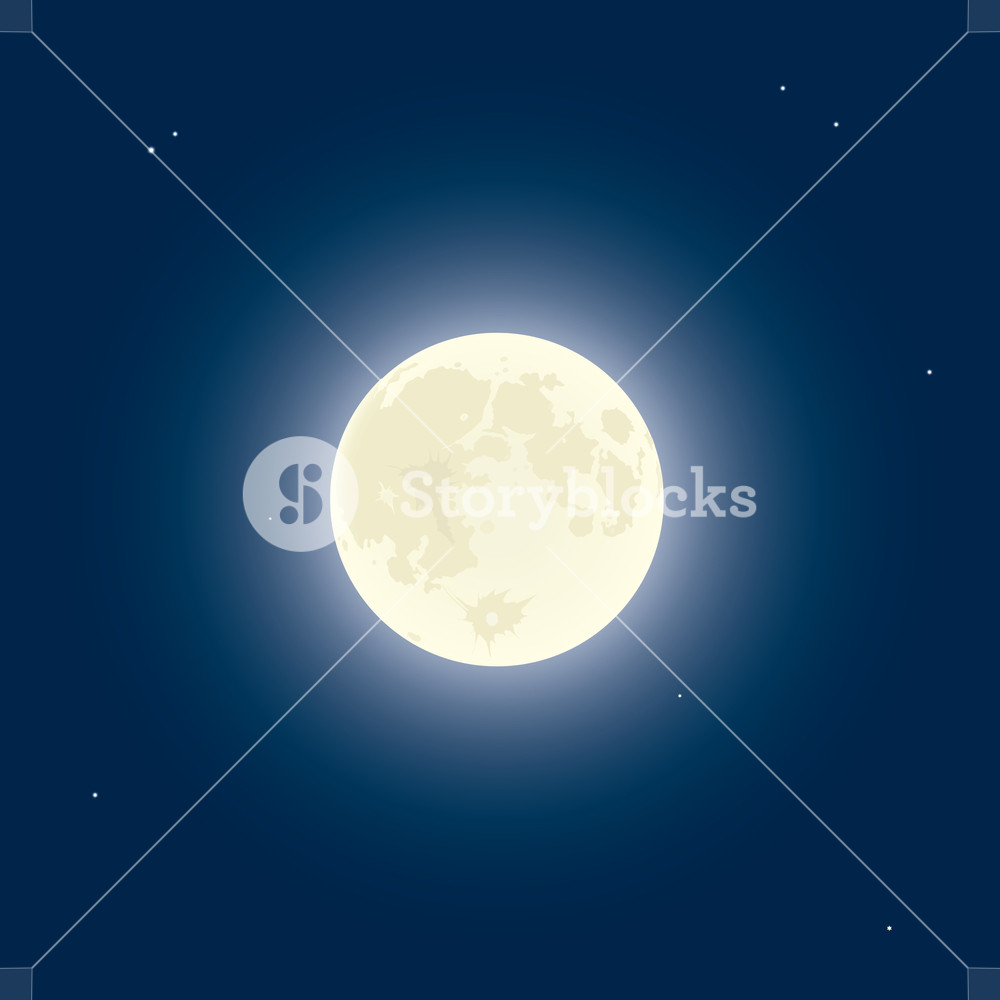 1000x1000 Moon Night Vector Illustration Royalty Free Stock Image