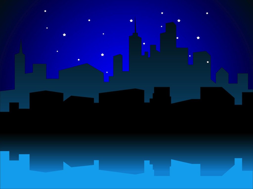 1024x768 Urban Night Vector Vector Art Graphics