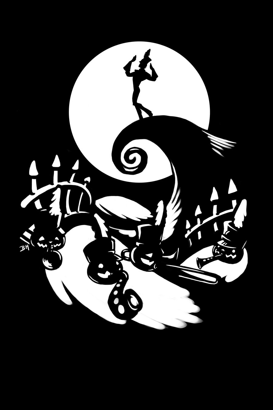 Download Nightmare Before Christmas Silhouette at GetDrawings | Free download