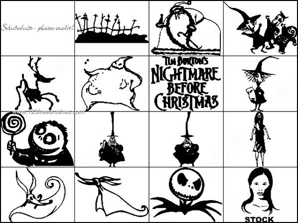 598x448 Nightmare Before Christmas Brushes Photoshop Free Brushes