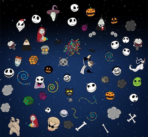 600x556 Nightmare Before Christmas Vector Pack