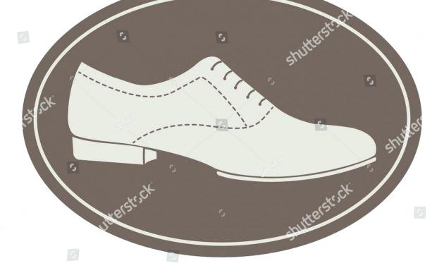 630x380 Vintage Men Shoe Label Design Template Stock Vector Royalty Free