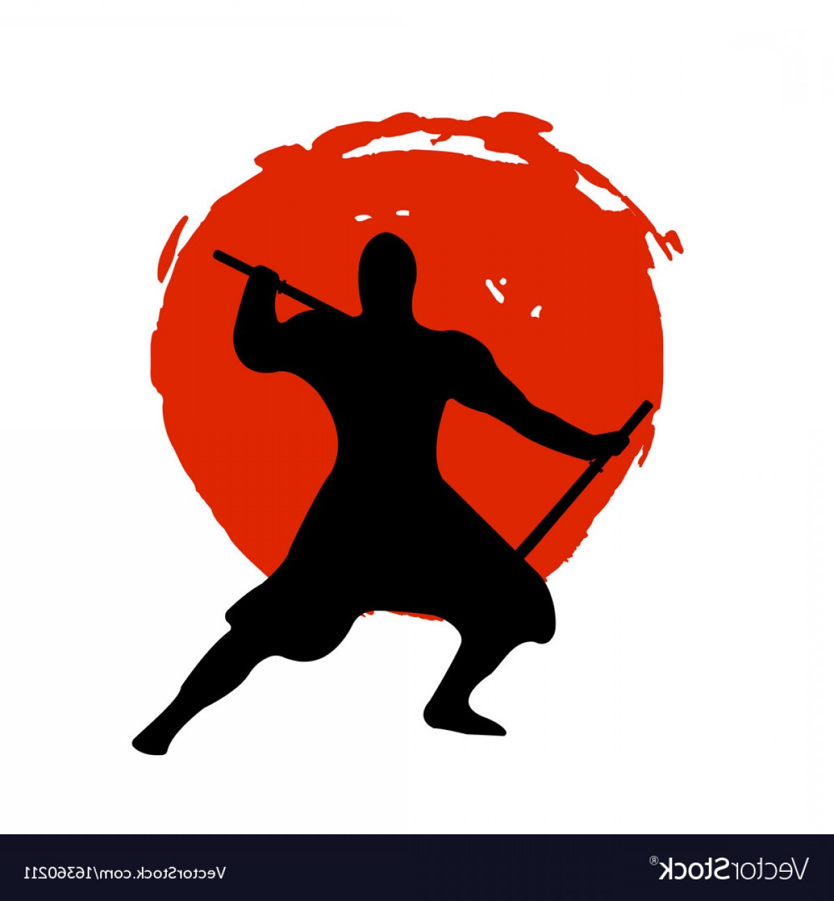 1200x1296 Ninja Warrior Silhouette On Red Moon And White Vector Geekchicpro