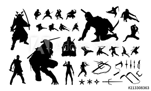 Download Ninja Silhouette Vector at Vectorified.com | Collection of ...