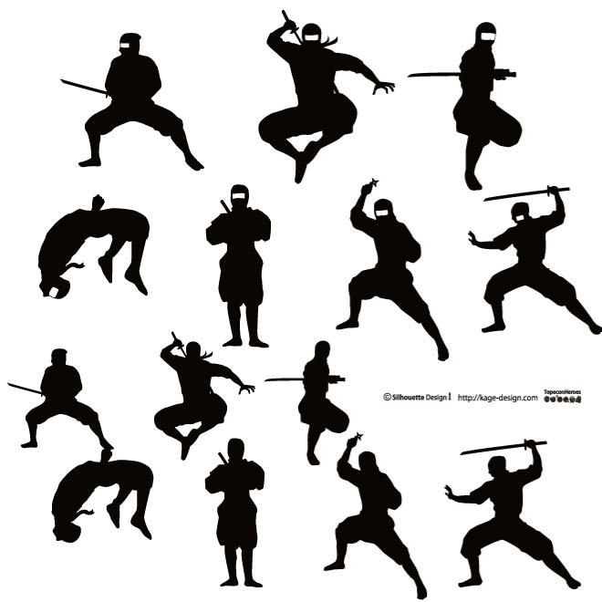 Download Ninja Silhouette Vector at Vectorified.com | Collection of ...