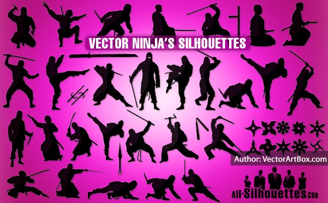 650x402 Free Vector Ninja Files, Vectors Graphics
