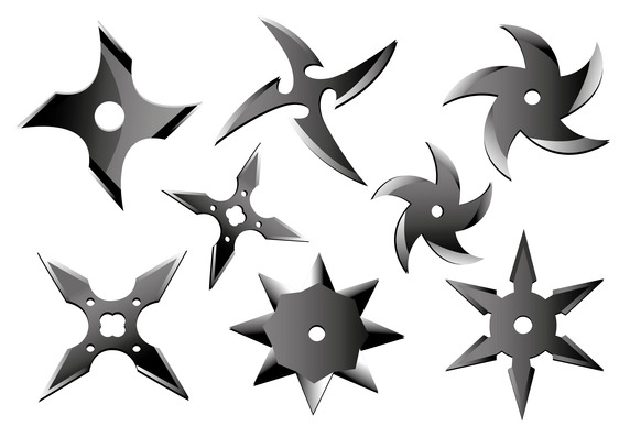 572x407 Ninja Throwing Star Vector Free Vector Download