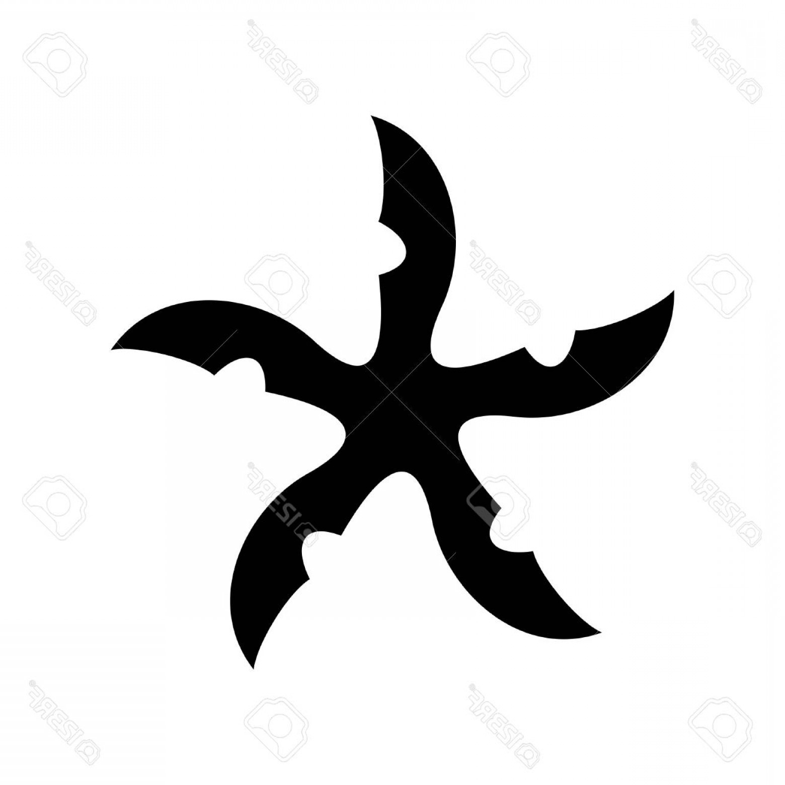1560x1560 Photostock Vector Shuriken Throwing Ninja Star Wallkeeper