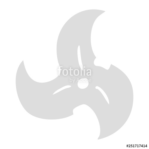 500x500 Cartoon Doodle Of A Single Ninja Throwing Star Stock Image