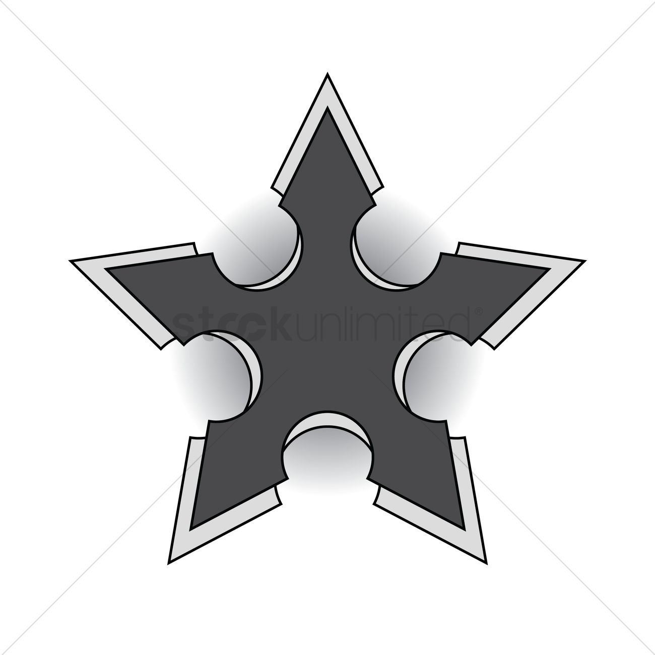 1300x1300 Free Ninja Star Vector Image