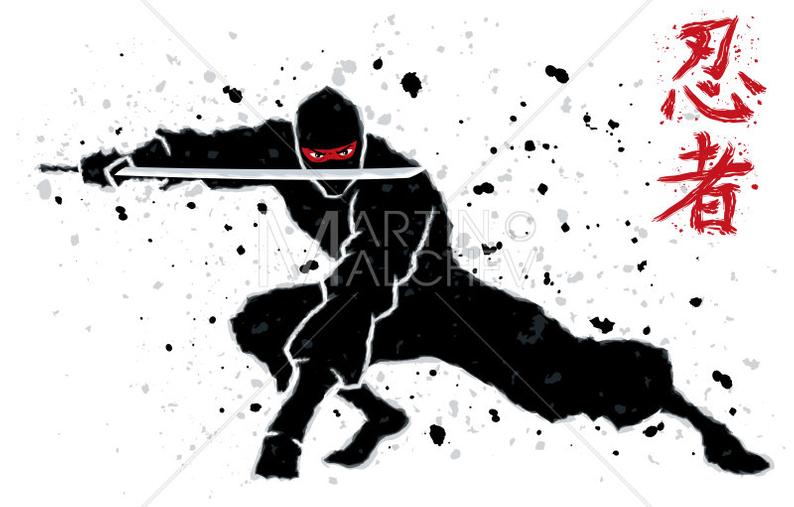 Ninja Vector Cartoon Illustration Assassin Warrior Etsy 794x507 Ninja Vector Cartoon Illustration Assassin Warrior Etsy