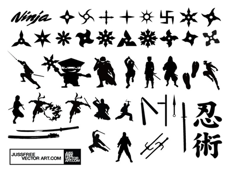 Ninja Vector Set 477x350 Ninja Vector Set