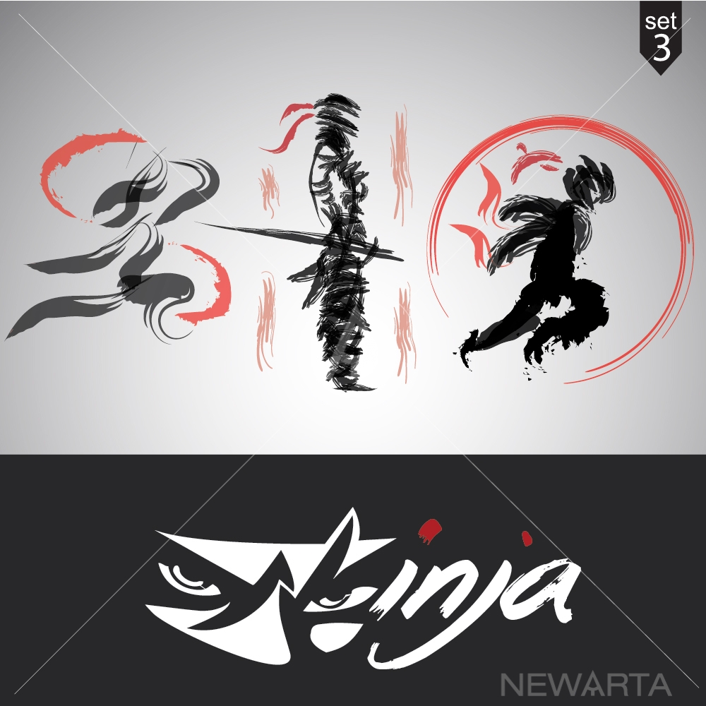 Ninja Logo Set 1000x1000 Ninja Logo Set