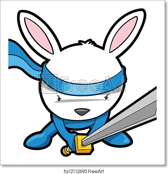 Free Art Print Of Cute Bunny Rabbit Ninja Vector Freeart 561x581 Free Art Print Of Cute Bunny Rabbit Ninja Vector Freeart