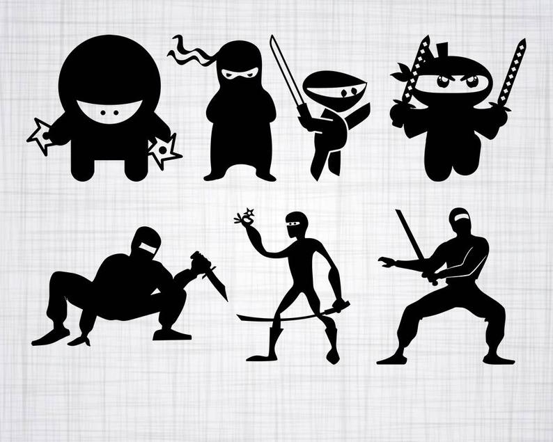 794x635 Ninja Bundle Ninja Ninja Clipart Ninja Etsy