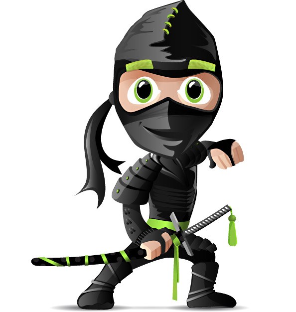 594x626 Ninja Vector Character