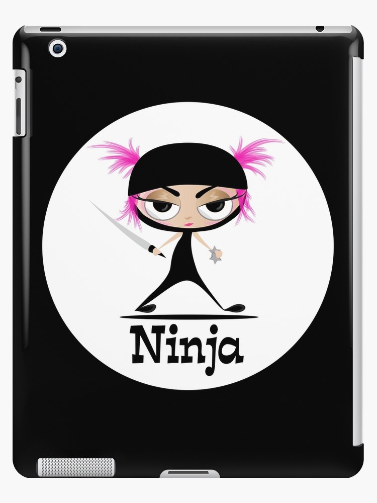 750x1000 Cute Ninja Girl Vector Art Ipad Case Skin