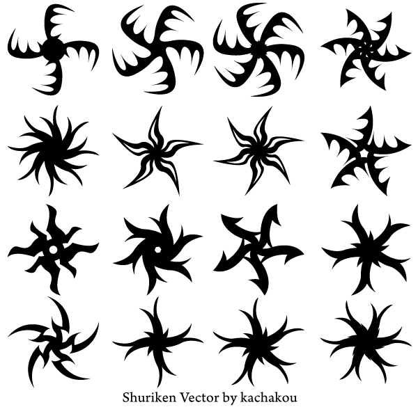600x585 Ninja Shuriken Free Vector