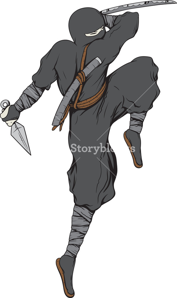 596x1000 Vector Ninja Royalty Free Stock Image