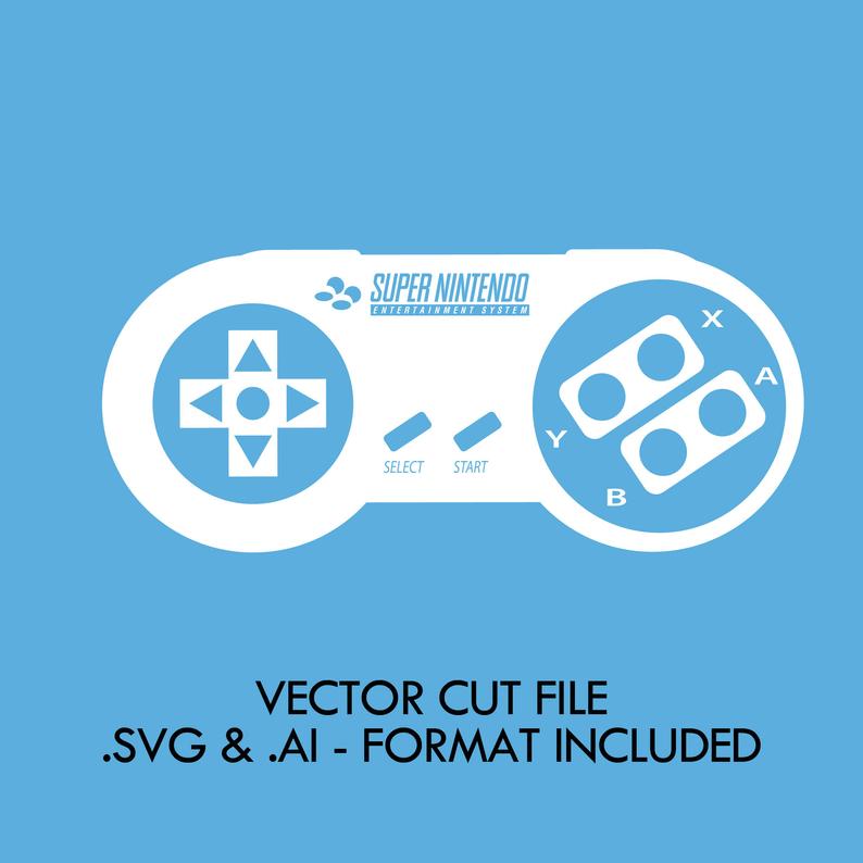 794x794 Nintendo Snes Controller Svgai Vector Etsy