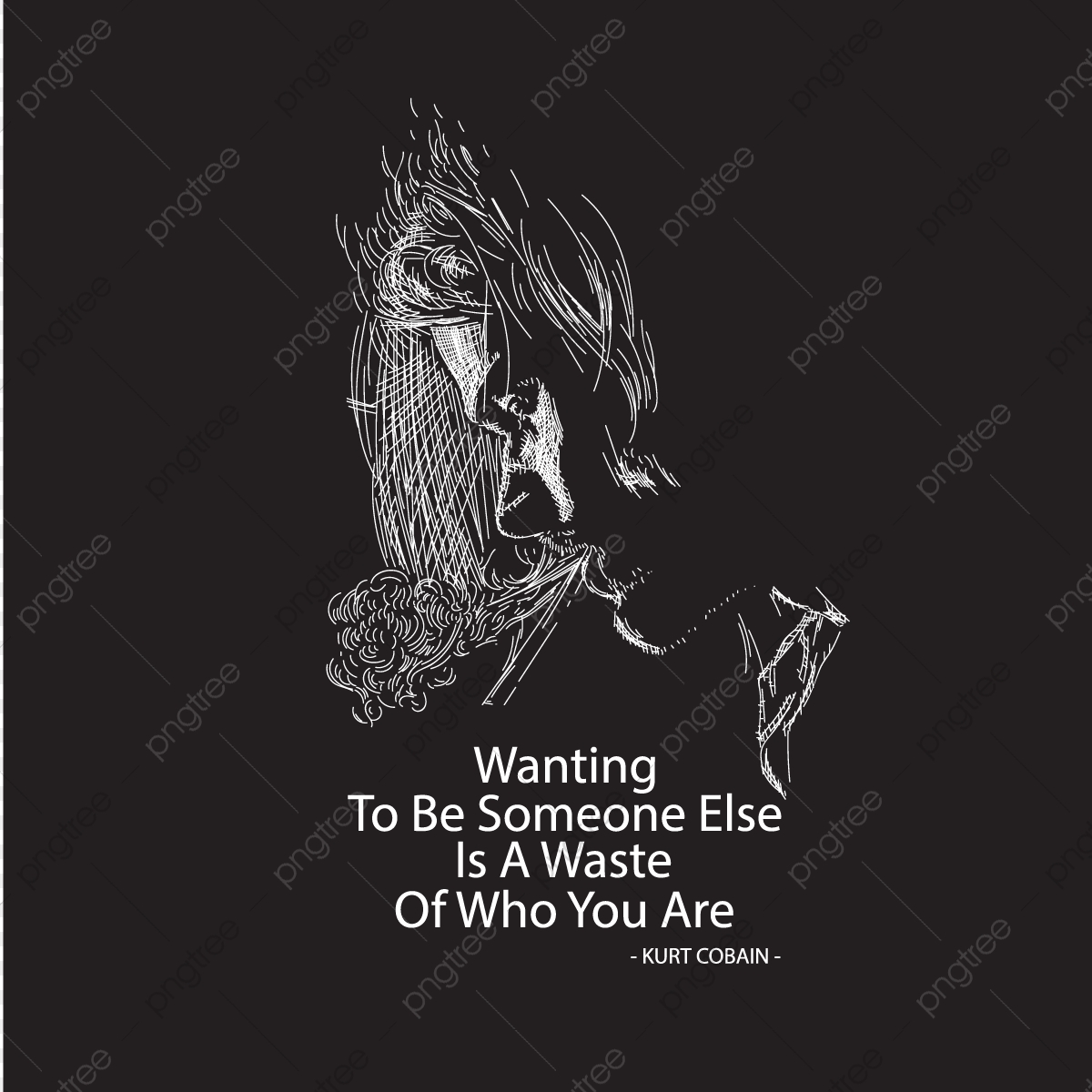 1200x1200 Kurt Cobain Line Art Illustration, Kurt Cobain, Cobain, Nirvana