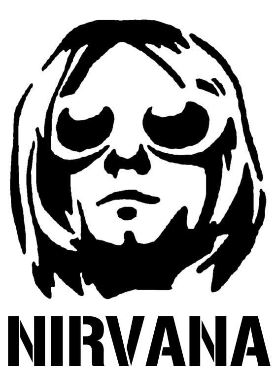 560x753 Nirvana Stencils Kurt Cobain Art, Kurt Cobain Tattoo, Nirvana