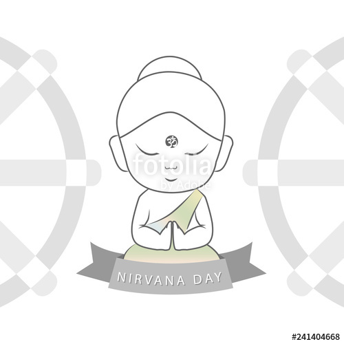 500x500 Nirvana Day Or Parinirvana Day February Stock Image