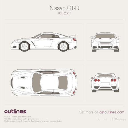 Рисунок nissan gtr