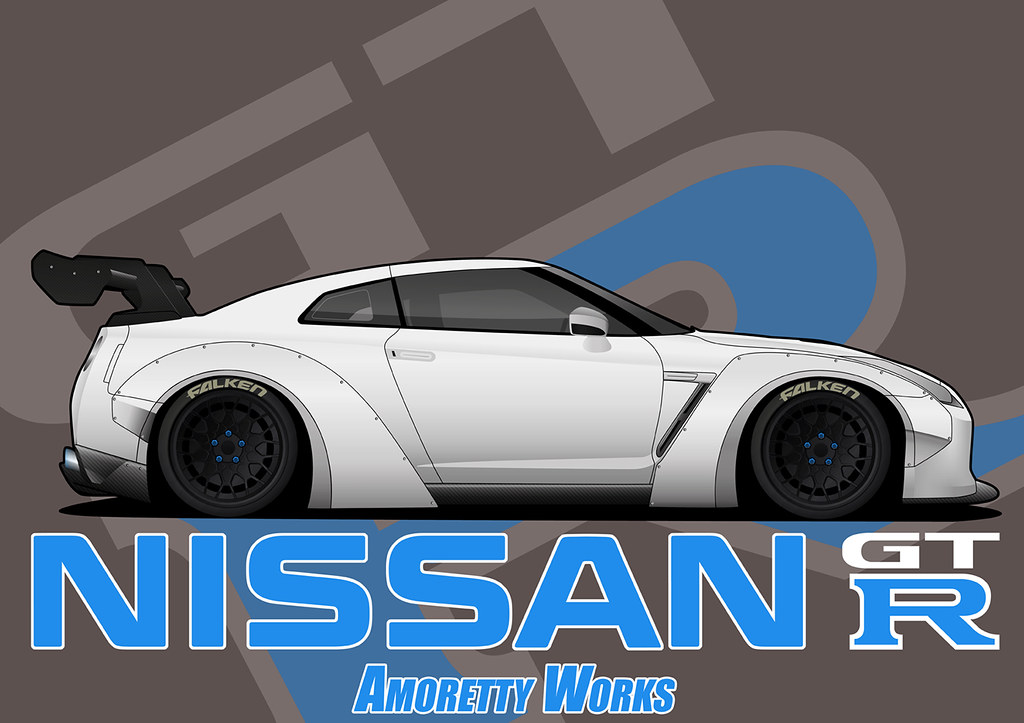 1024x723 Nissan Gtr Liberty Walk Vector Amorettyworks