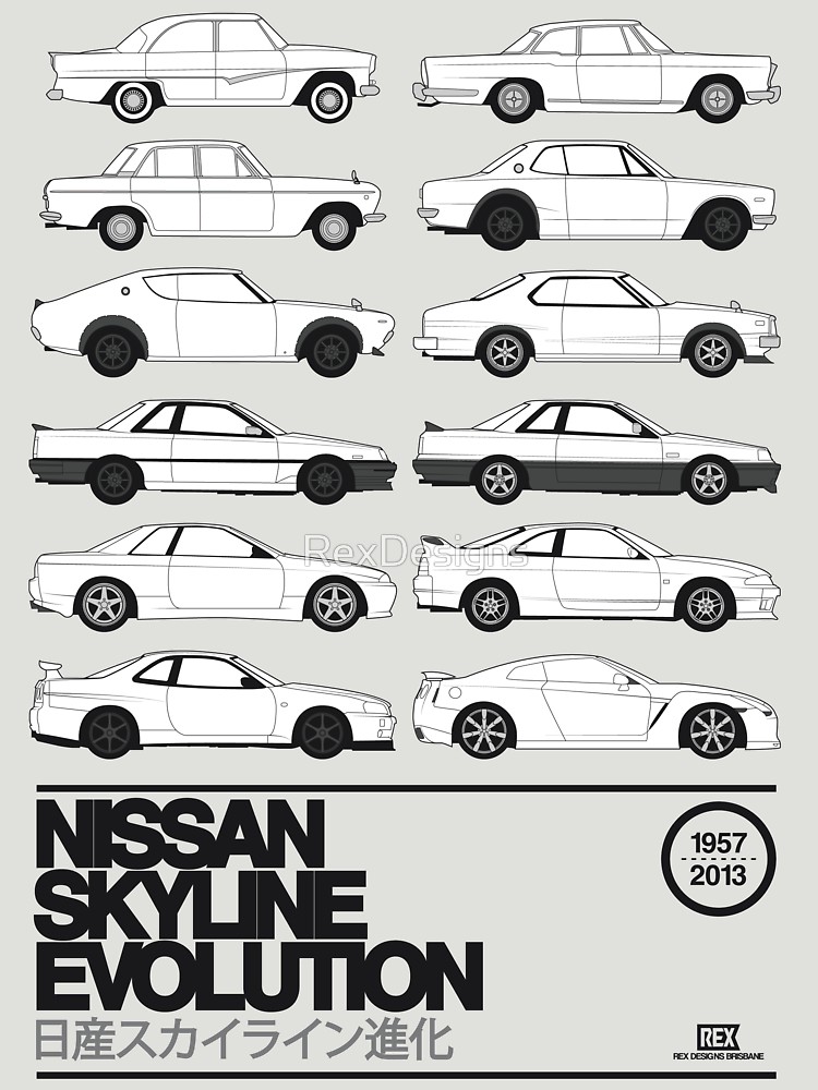 Nissan Skyline History Unisex T Shirt, A T Shirt Of Vector 750x1000 Nissan Skyline History Unisex T Shirt, A T Shirt Of Vector
