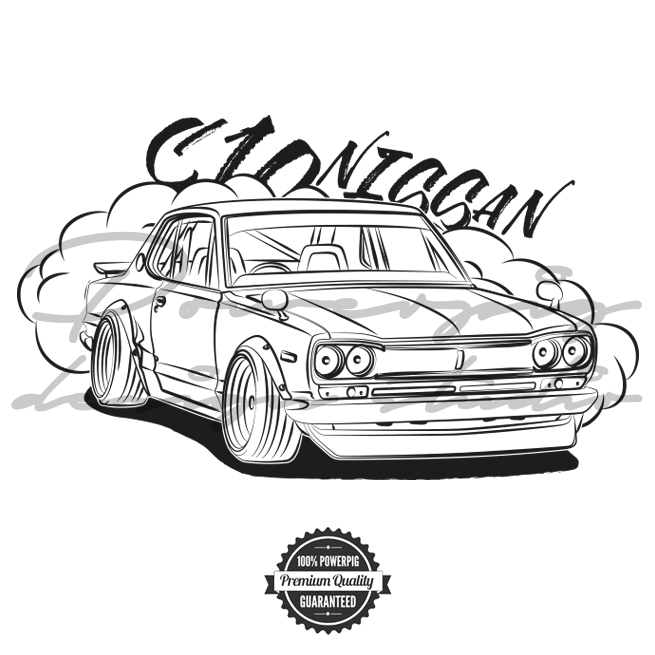 Nissan Skyline Vector Design 655x655 Nissan Skyline Vector Design