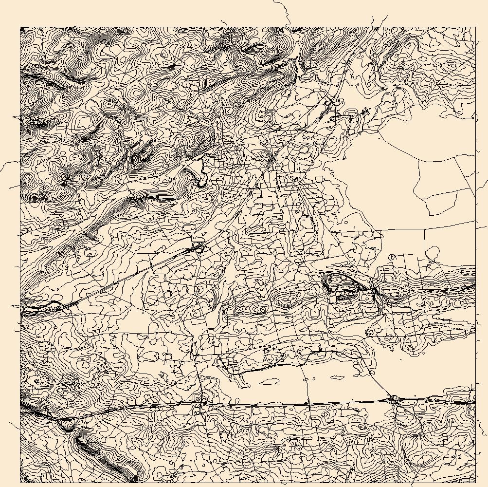 1003x1000 Usgs Topo Map Vector Data