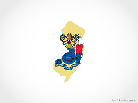 460x345 Vector Map Of New Jersey