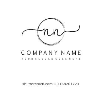 325x280 N N Initial Handwriting Logo Vector Graphic Logo Inspiration
