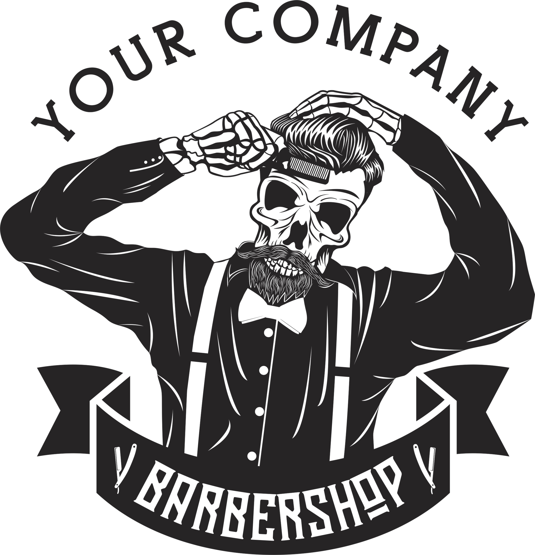 2082x2160 Barbershop Logo Design Free Vector Cdr Download