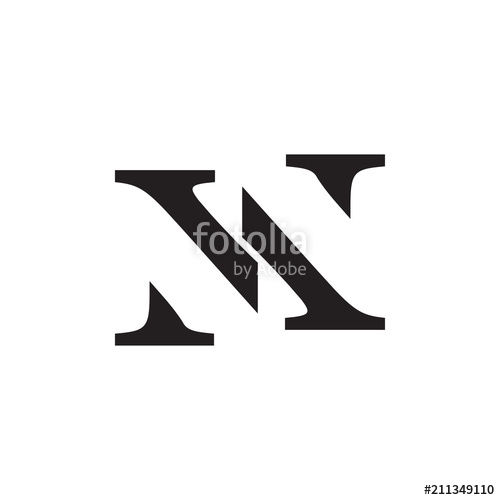 500x500 Nn Logo Letter Vector Design Stock Image And Royalty Free Vector
