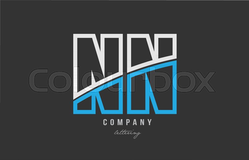 800x515 White Blue Alphabet Letter Nn N N Logo Stock Vector Colourbox