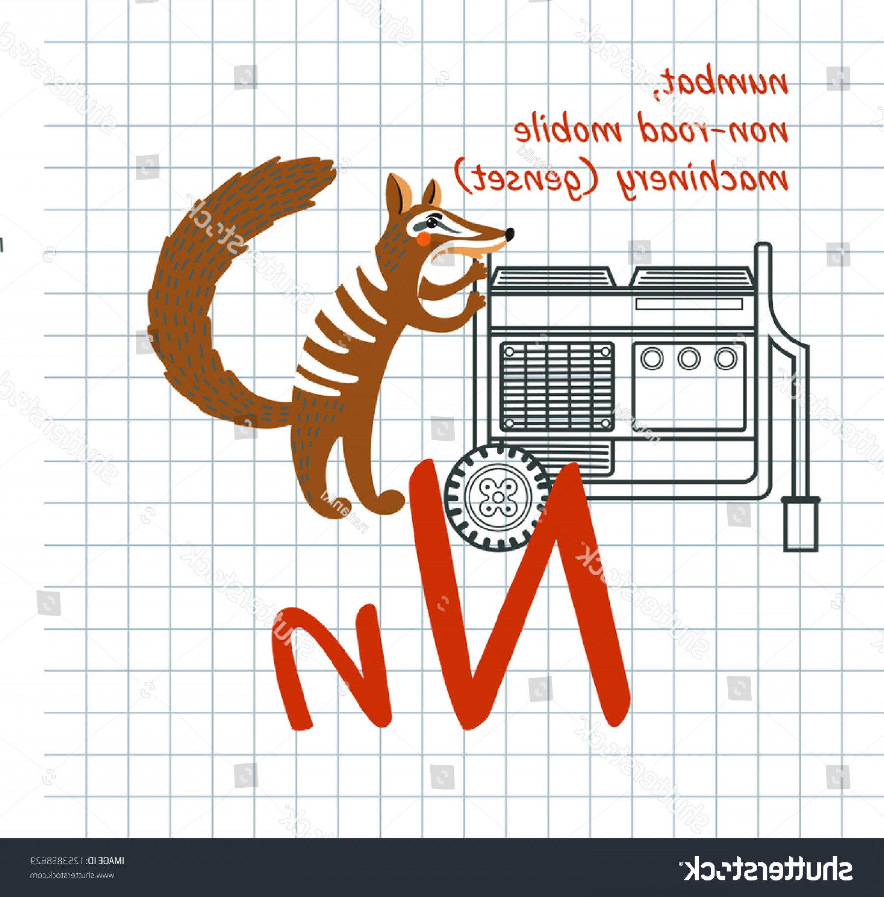 1800x1828 Letter Nn Children Alphabet Vector Illustration Newwaysys