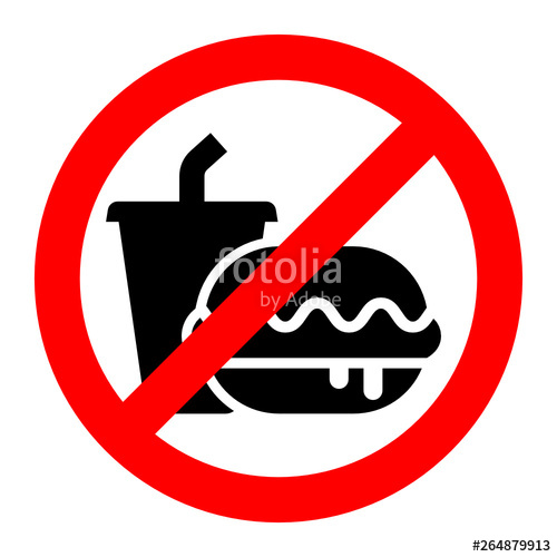 500x500 Prohibition Sign Vector No Food Or Drink, A Cup Of Drink