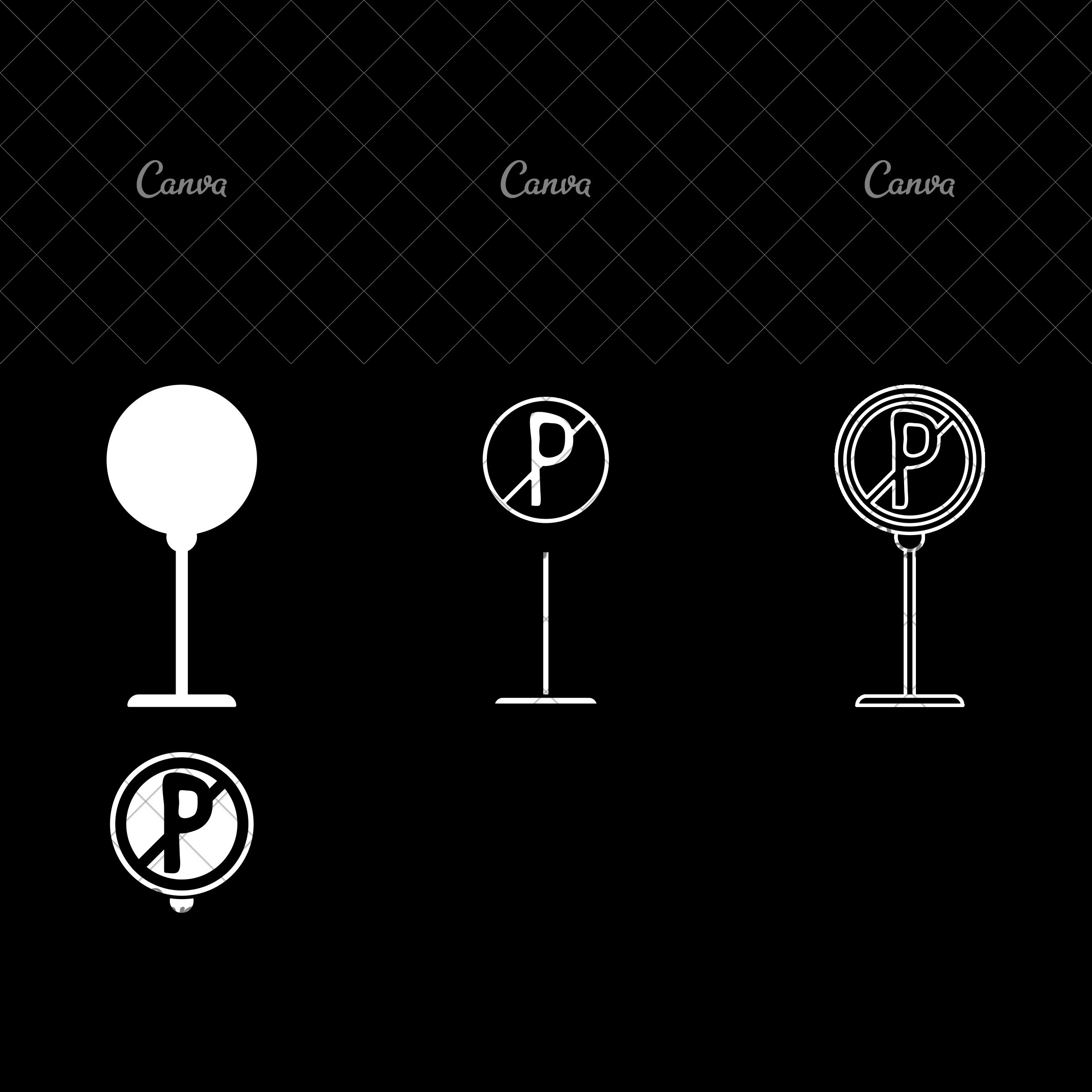 2400x2400 No Parking Sign Vector