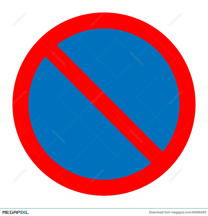 800x830 No Parking Traffic Sign Vector Illustration
