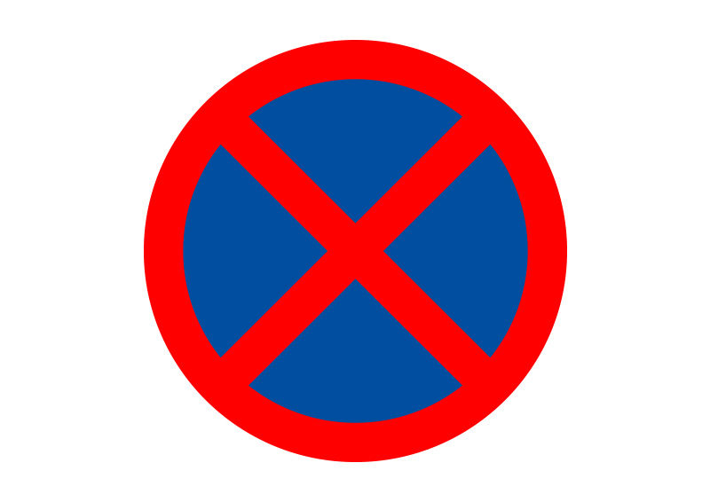 800x566 No Stopping Traffic Sign Vector