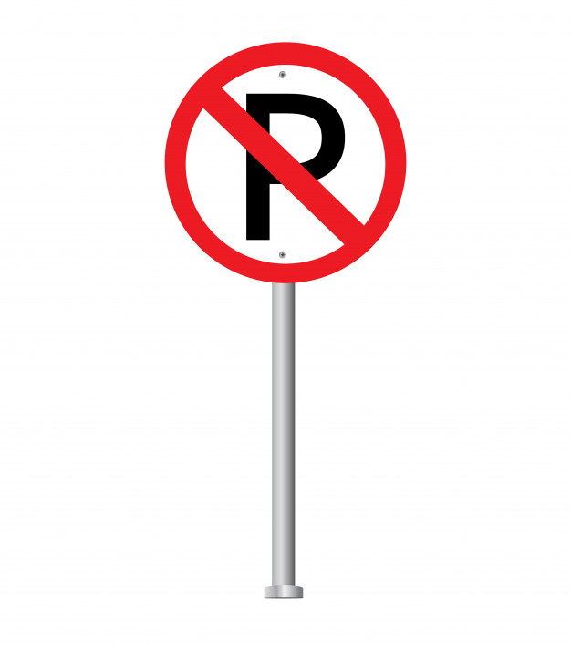 626x710 No Parking Sign Prohibition Sign Vector Premium Download
