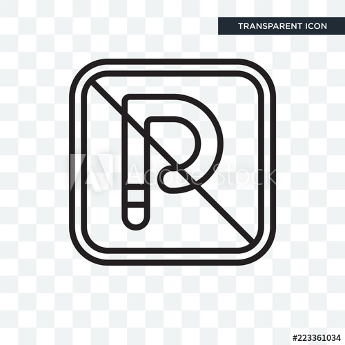 500x500 No Parking Vector Icon Isolated On Transparent Background, No