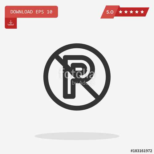 500x500 No Parking Vector Icon Stock Image And Royalty Free Vector