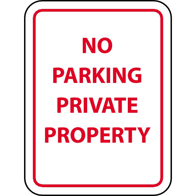 660x660 No Parking Private Property Vector Sign