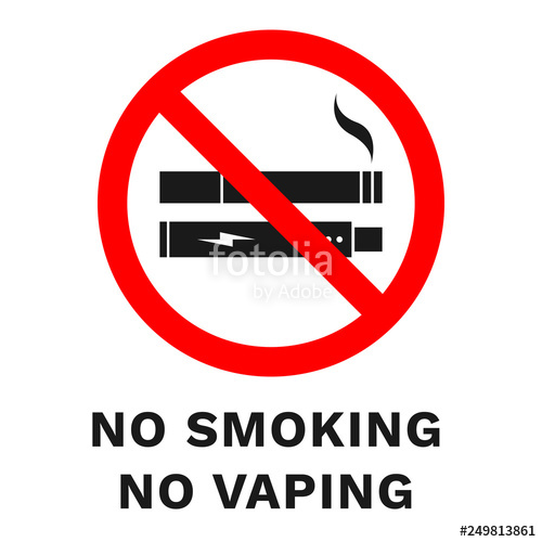 500x500 No Smoking, No Vaping Sign Vector Stock Image And Royalty Free