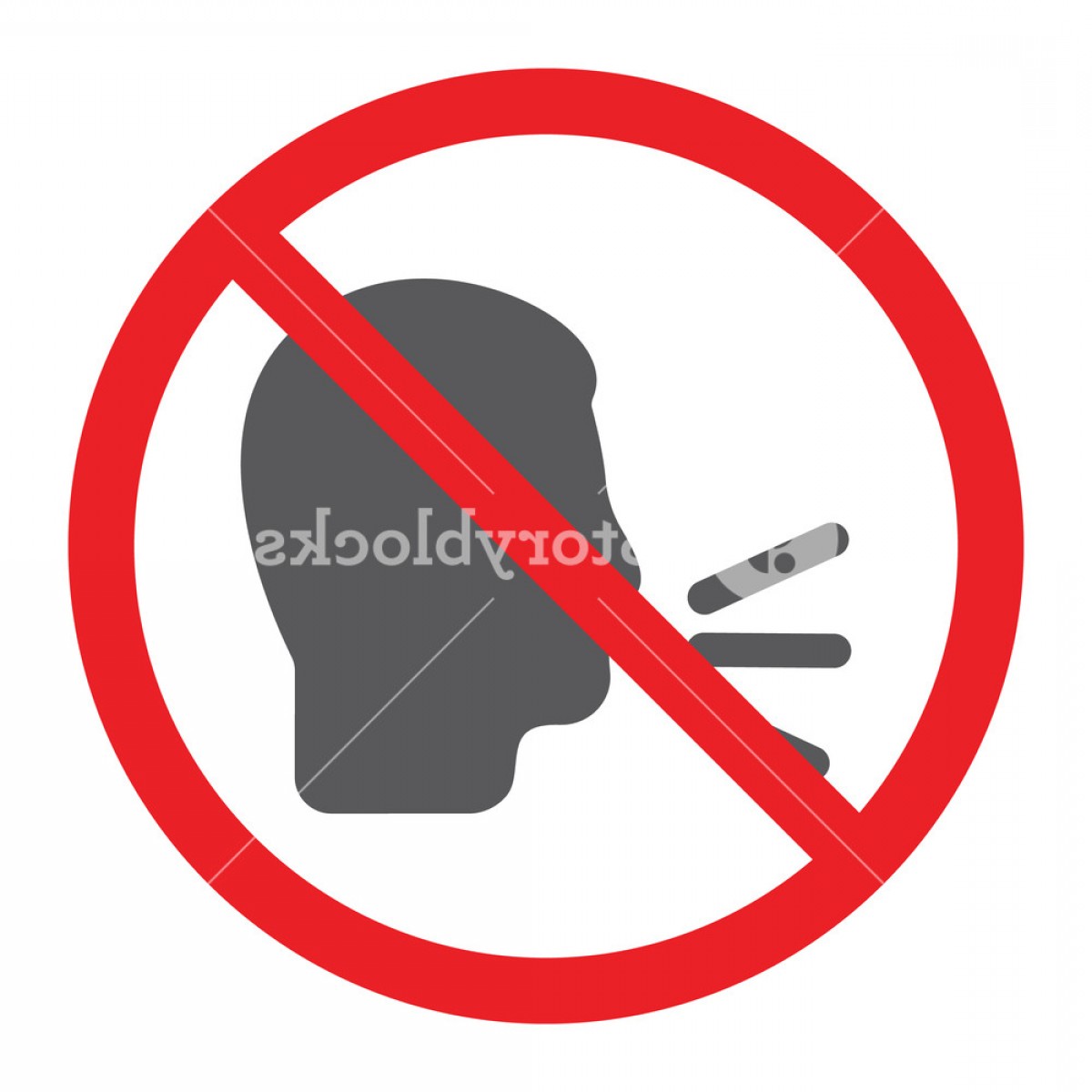 1200x1200 No Talking Glyph Icon Prohibited And Warning Do Not Speak Sign